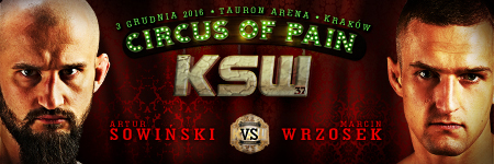 Sowiński vs Wrzosek o pas, Jewtuszko, Chlewicki, Wolański w karcie walk KSW 37