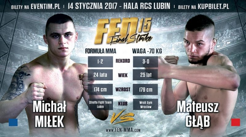 Miłek w rewanżu z Głąbem na gali FEN 15 Final Strike