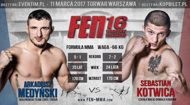Kotwica kontra Medyński na gali FEN 16 Warsaw Reloaded