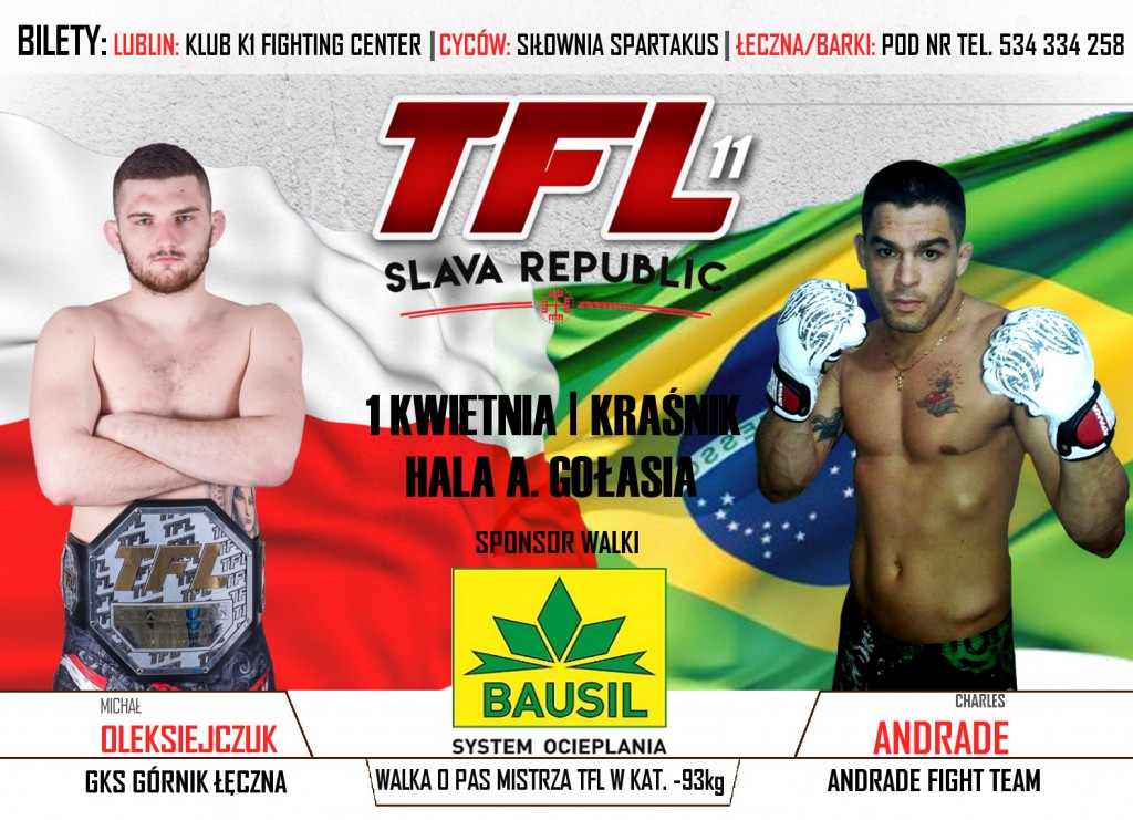 Hitowa walka! Oleksiejczuk vs Andrade o pas TFL, już 1 kwietnia w Kraśniku!