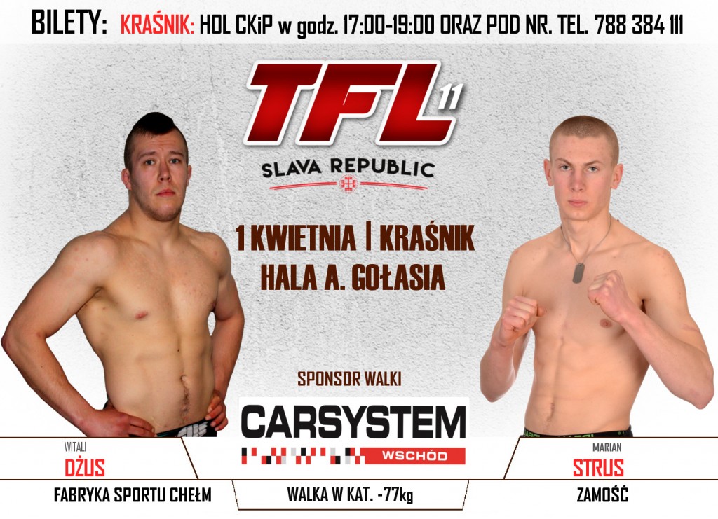 Vitaly Dżus vs Marian Strus, już 1 kwietnia na TFL 11: SLAVA REPUBLIC w Kraśniku!