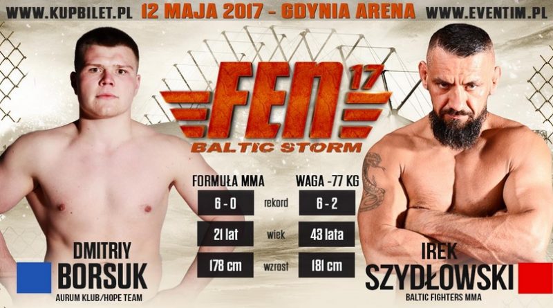 Borsuk rywalem Szydłowskiego na FEN 17 Baltic Storm
