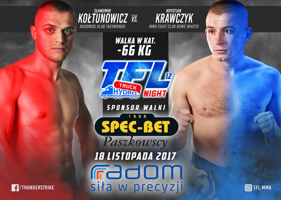 Sławomir Kołtunowicz vs Krystian Krawczyk, już 18 listopada na TFL 12: „HYDROTRUCK NIGHT” w Radomiu!