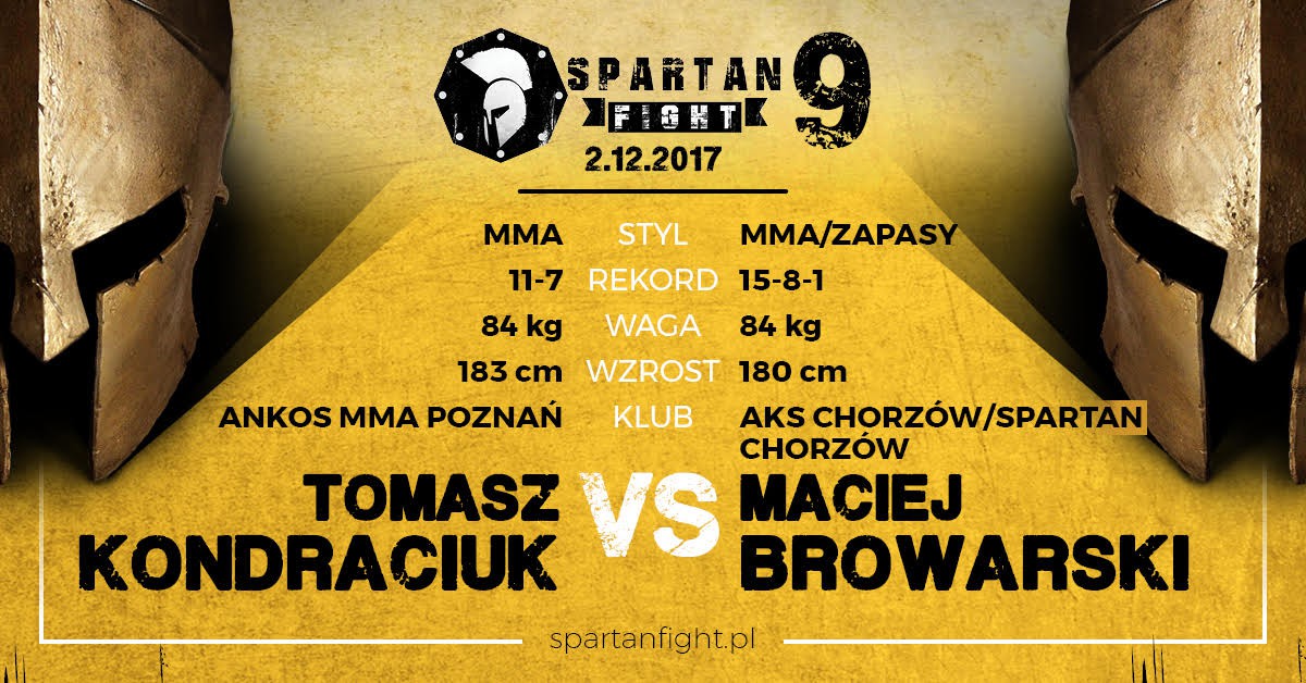 ,,Tomaj” VS ,,Sowa” w jednej z walk wieczoru na Gali Spartan Fight 9!