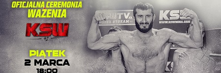 OFICJALNA CEREMONIA WAŻENIA KSW 42 W PIĄTEK O 18:00 W ATLAS ARENIE