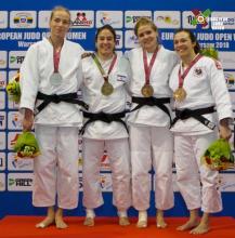 Agata Zacheja na podium w swoim debiucie w European Open