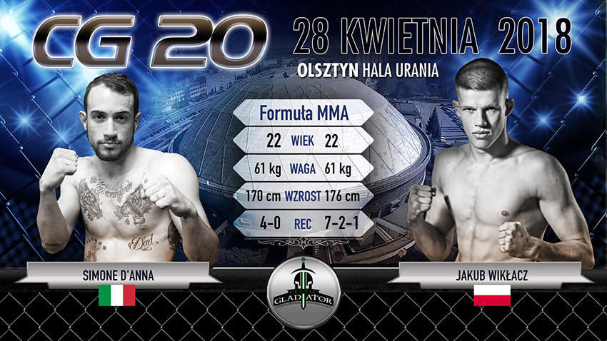 Jakub Wikłacz vs Simone „The Tiger” D’Anna – Celtic Gladiator 20