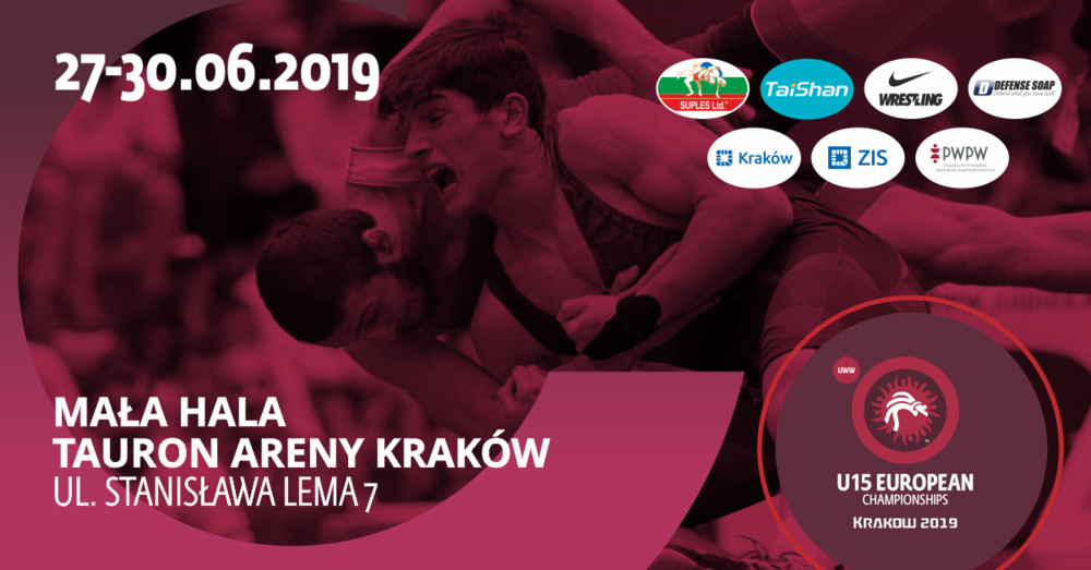 Kraków Miastem Gospodarzem pierwszych w Polsce Mistrzostw Europy U15 w Zapasach!