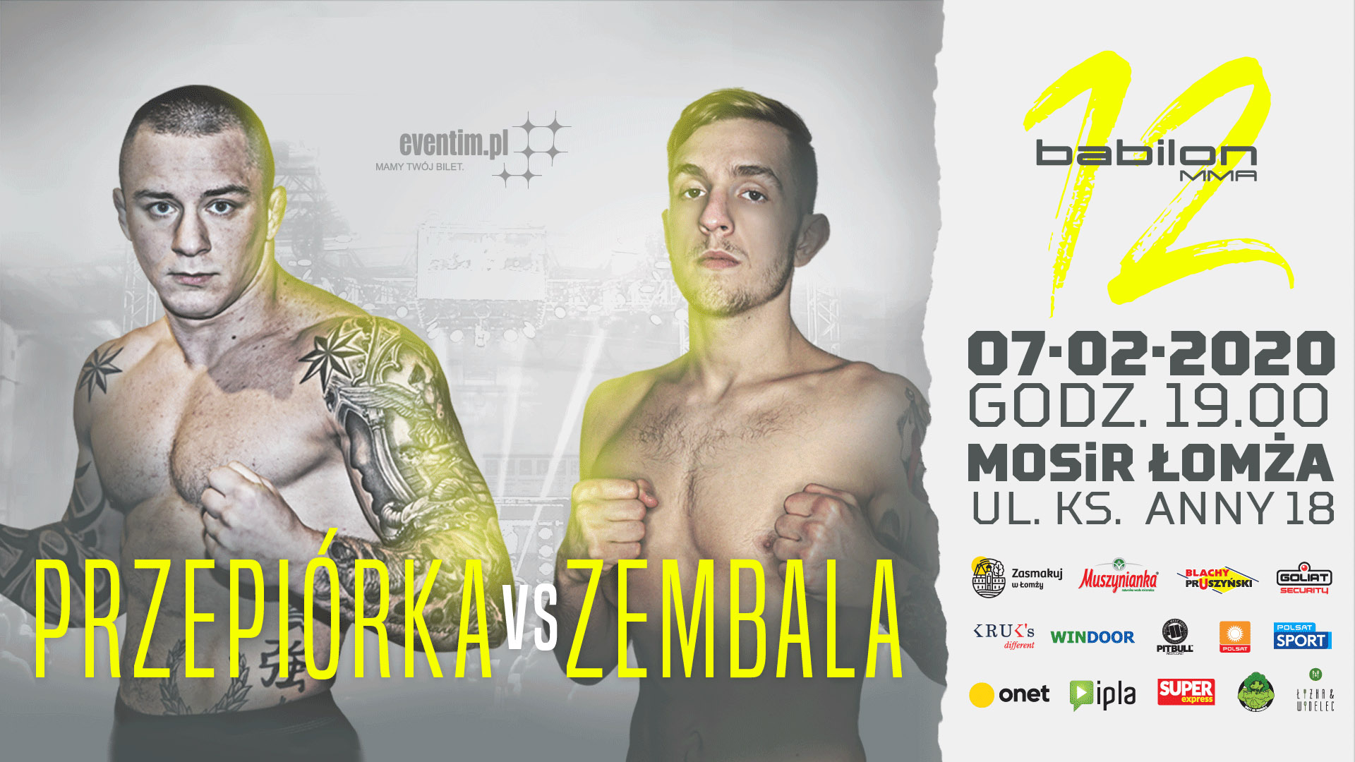 Babilon MMA 12. Przepiórka kontra Zembala 7 lutego na gali w Łomży