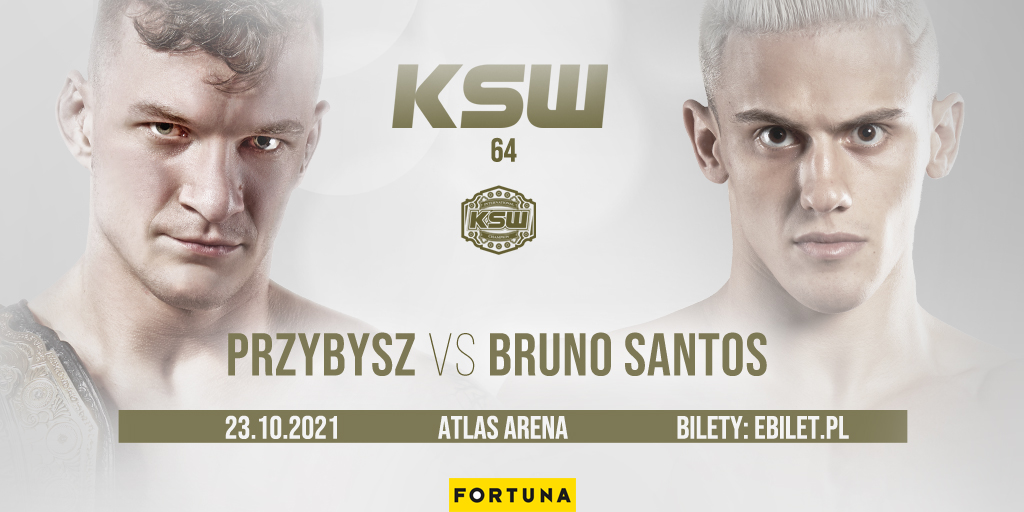 BRUNO SANTOS RYWALEM SEBASTIANA PRZYBYSZA W WALCE MISTRZOWSKIEJ NA KSW 64