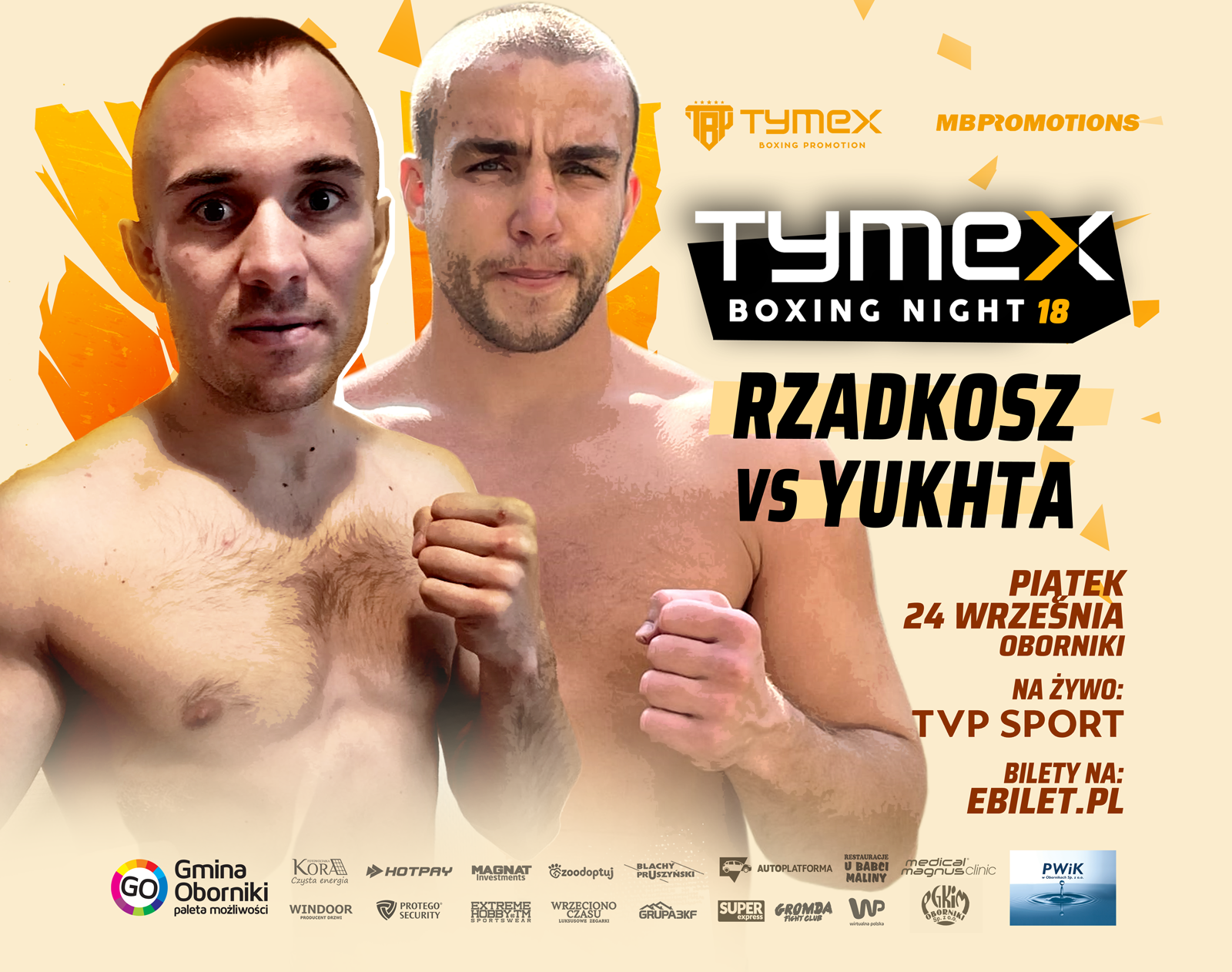 TYMEX BOXING NIGHT 18: MATEUSZ RZADKOSZ DEBIUTUJE W WADZE JUNIOR CIĘŻKIEJ!