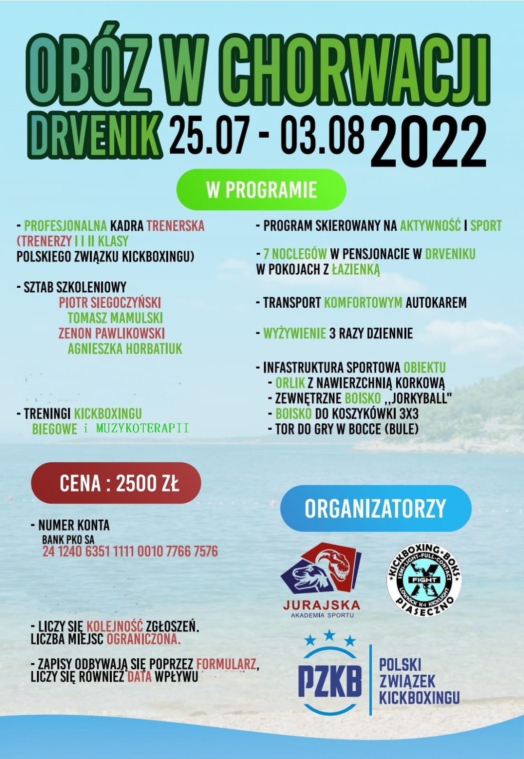Obóz kickboxingu „FightCamp 2022″_25.07 – 03.08.2022 – Drvenik, Chorwacja
