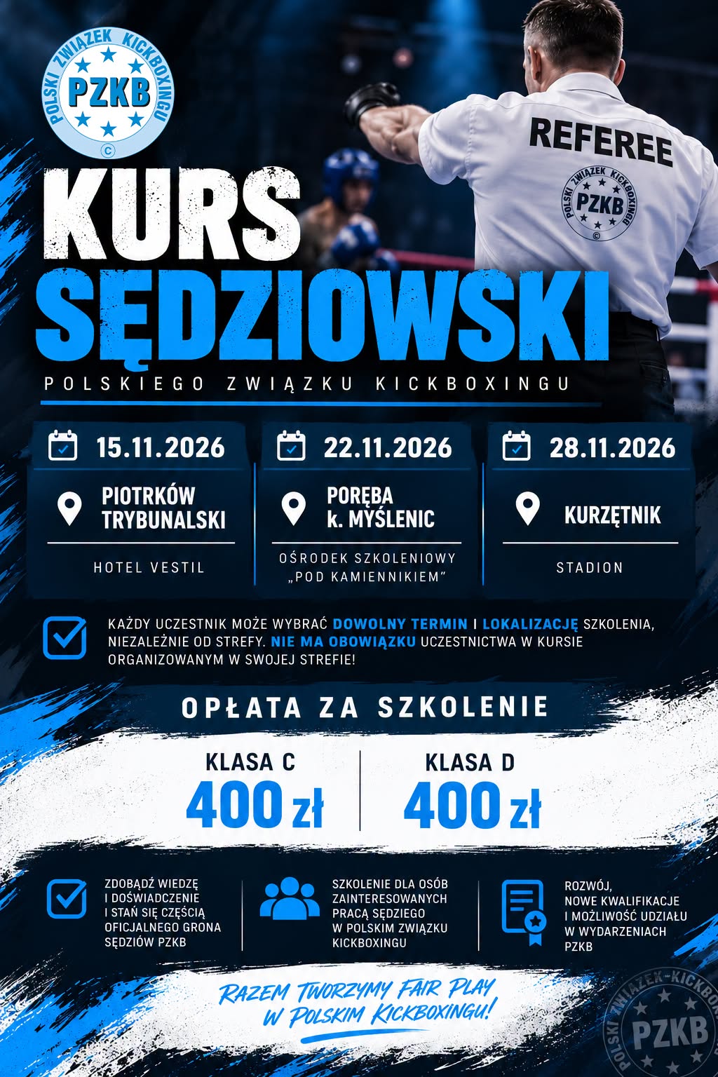 Kurs Sędziowski PZKB – 3 terminy, 3 lokalizacje