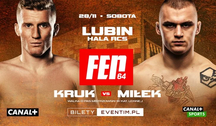 FEN 64 już 28 listopada w Lubinie. Kruk i Miłek staną do walki o pas